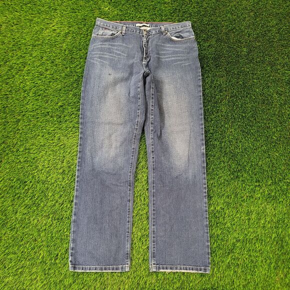 Vintage Tommy-Hilfiger BF Baggy Jeans Women 16/17 35x32 Blue - Picture 1 of 16